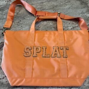 Stoney Clover Lane - mini tote- Orange Tote Bag - customized with the word Splat
